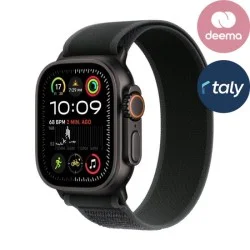 Apple Watch Ultra 2 Gps + Cellular 49Mm Black Titanium Case With Black Trail Loop - M